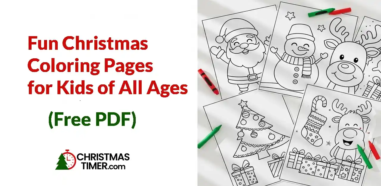 Joyful and fun Christmas coloring pages for kids, featuring Santa, snowmen, reindeer, and Christmas trees in black-and-white printable designs.
